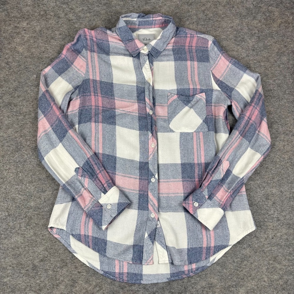 Rails Hunter‎ Button Up Shirt Long Sleeve Mulberry Blue Womens Small S